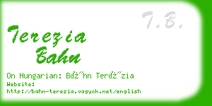 terezia bahn business card